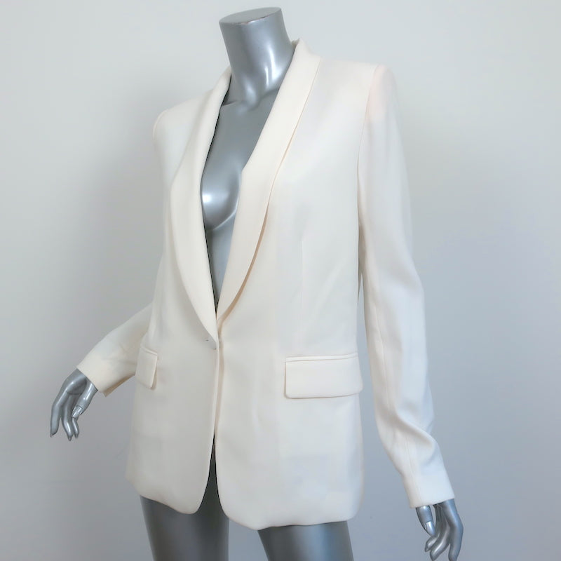 IRO Blazer Alessia Ivory Crepe Size 2 One-Button Jacket