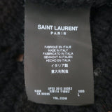 Saint Laurent Crocheted Hooded Cape Black Virgin Wool Size Large