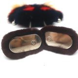 Fendi Hypnoteyes Witch Fur Bag Charm Multicolor with Leather Tab