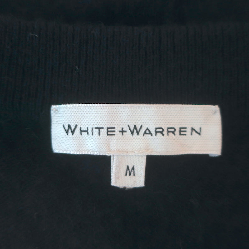 White + Warren Cashmere Crewneck Sweater Navy Size Medium