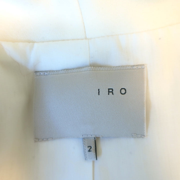 IRO Blazer Alessia Ivory Crepe Size 2 One-Button Jacket