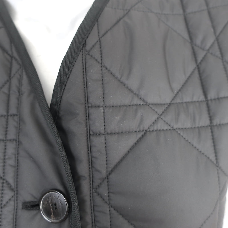 Christian Dior Macrocannage Quilted Vest Black Size 34