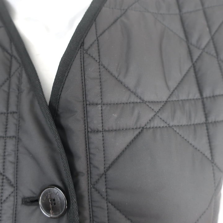 Christian Dior Macrocannage Quilted Vest Black Size 34