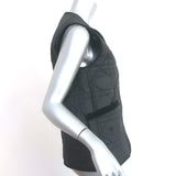Christian Dior Macrocannage Quilted Vest Black Size 34