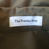 The Frankie Shop Karole Long Sleeve Shirt Dress Olive Cotton One Size