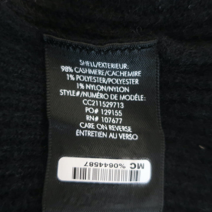 Alice + Olivia Foss Puff Sleeve Sweater Black Cashmere-Blend Size Extra Small
