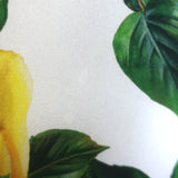 Dolce & Gabbana Rose Print Kaftan Maxi Dress White/Yellow Silk Twill Size 36