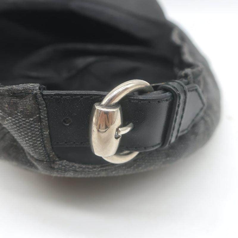 Gucci GG Monogram Canvas Newsboy Cap Charcoal/Black Size Large