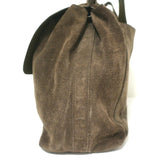 The Row Top Handle 14 Shoulder Bag Dark Olive Suede