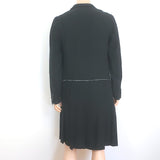 Comme des Garcons Homme Plus Pleated Long Jacket Black Wool Size Medium