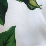 Dolce & Gabbana Rose Print Kaftan Maxi Dress White/Yellow Silk Twill Size 36