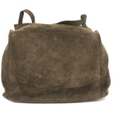 The Row Top Handle 14 Shoulder Bag Dark Olive Suede