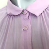 Forte Forte Button Down Shirt Lilac Cotton-Silk Size I Long Sleeve Top