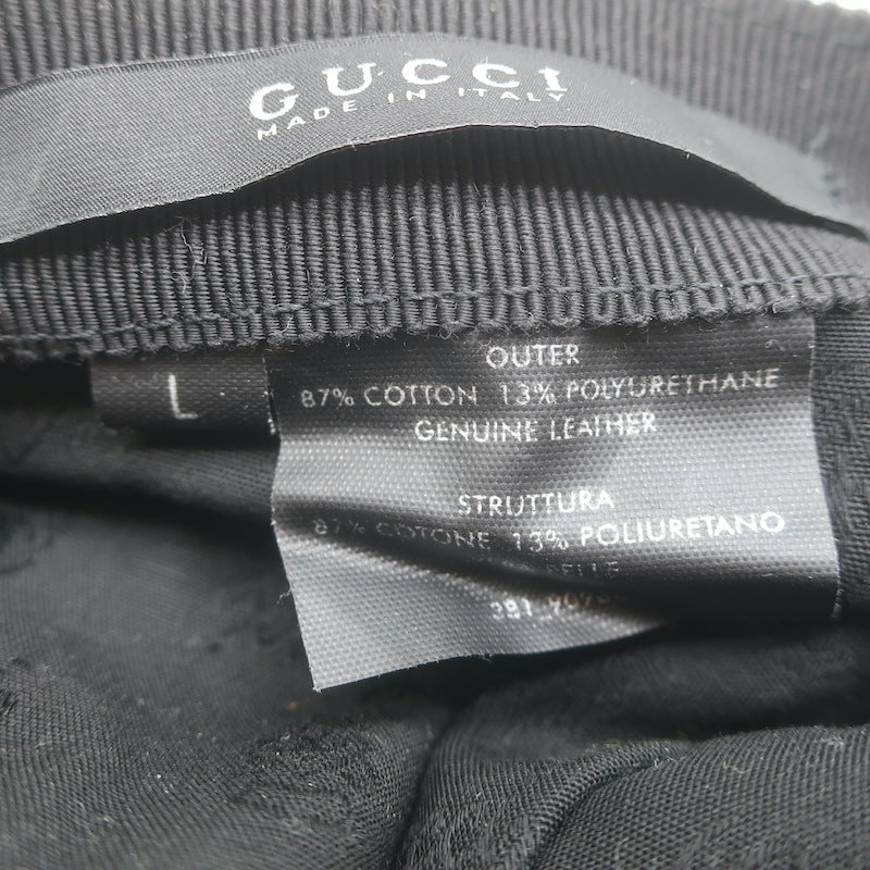 Gucci GG Monogram Canvas Newsboy Cap Charcoal/Black Size Large