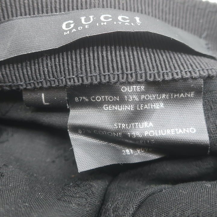 Gucci GG Monogram Canvas Newsboy Cap Charcoal/Black Size Large