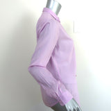 Forte Forte Button Down Shirt Lilac Cotton-Silk Size I Long Sleeve Top