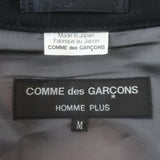 Comme des Garcons Homme Plus Pleated Long Jacket Black Wool Size Medium