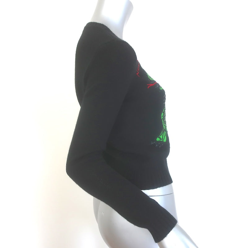 Christian Dior Cashmere Niki de Saint Phalle Dinosaur Sweater Black Size US 2
