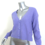 Rag & Bone Pierce Cashmere Cardigan Lavender Ribbed Knit Size Extra Small