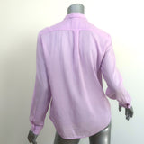 Forte Forte Button Down Shirt Lilac Cotton-Silk Size I Long Sleeve Top