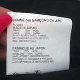 Comme des Garcons Homme Plus Pleated Long Jacket Black Wool Size Medium