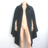 Alexander McQueen Swallow Cape Coat Black Wool-Cashmere Size 48