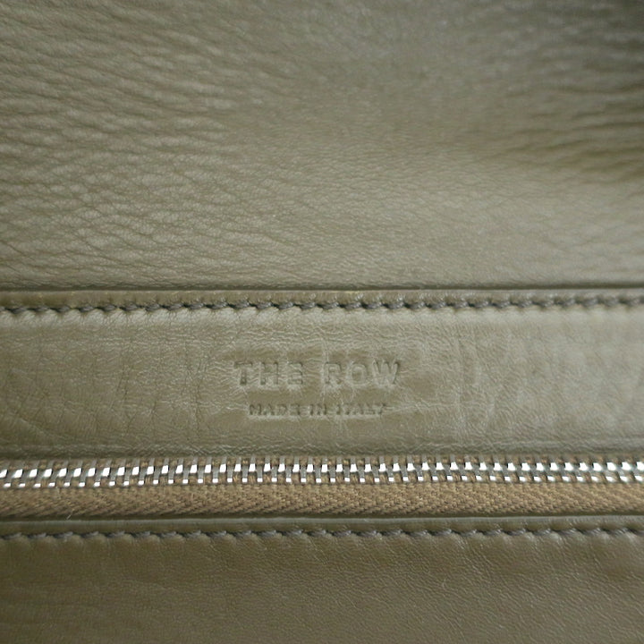 The Row Top Handle 14 Shoulder Bag Dark Olive Suede
