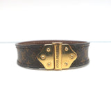 Louis Vuitton Nano Monogram Bracelet Brown Canvas Size 17