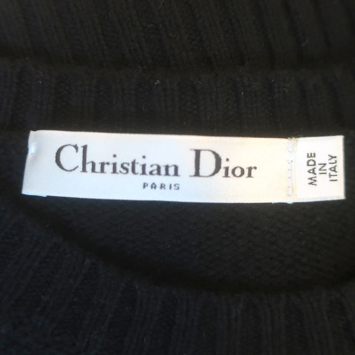 Christian Dior Cashmere Niki de Saint Phalle Dinosaur Sweater Black Size US 2
