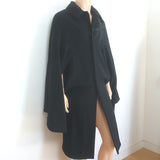 Alexander McQueen Swallow Cape Coat Black Wool-Cashmere Size 48