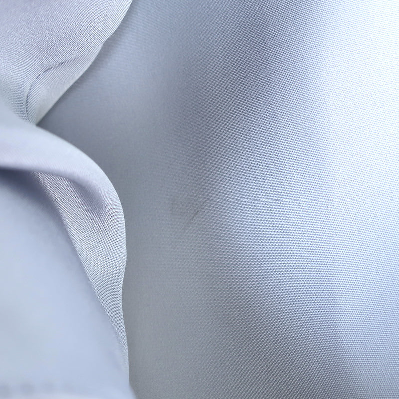 Peter Cohen Square Frolic Top Baby Blue Silk Size Small 3/4 Sleeve Blouse