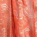 Poupette St Barth Off the Shoulder Mini Dress Orange Floral Print Silk Size 1