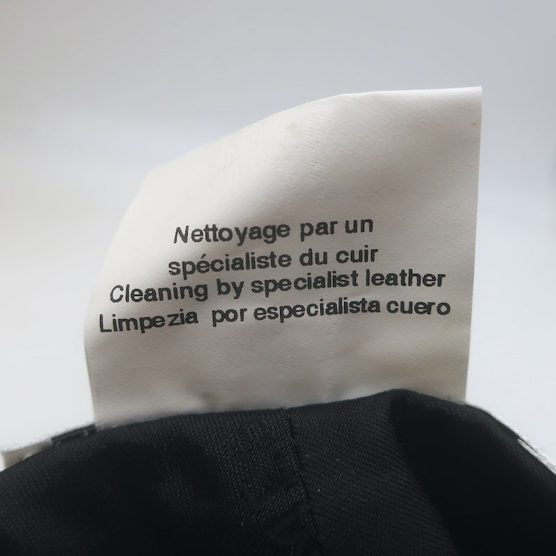 Hermes Leather Newsboy Cabbie Hat Black Size 61