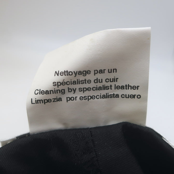 Hermes Leather Newsboy Cabbie Hat Black Size 61
