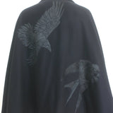 Alexander McQueen Swallow Cape Coat Black Wool-Cashmere Size 48