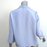 Peter Cohen Square Frolic Top Baby Blue Silk Size Small 3/4 Sleeve Blouse