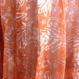 Poupette St Barth Off the Shoulder Mini Dress Orange Floral Print Silk Size 1