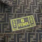 Fendi Roma Amor Zucca Canvas Jacket Brown Size 54