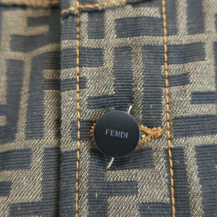 Fendi Roma Amor Zucca Canvas Jacket Brown Size 54