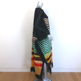 Dries Van Noten Len Lye Cartland Striped Kaftan Black/Multi Cotton One Size