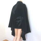 Alexander McQueen Swallow Cape Coat Black Wool-Cashmere Size 48