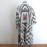 Magnolia Pearl Quiltwork Esme Dress Coat Navy/Ecru Striped Cotton One Size