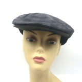 Burberry Nova Check Newsboy Cap Charcoal/Black Size Extra Large