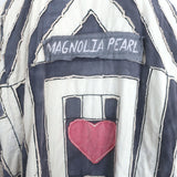 Magnolia Pearl Quiltwork Esme Dress Coat Navy/Ecru Striped Cotton One Size