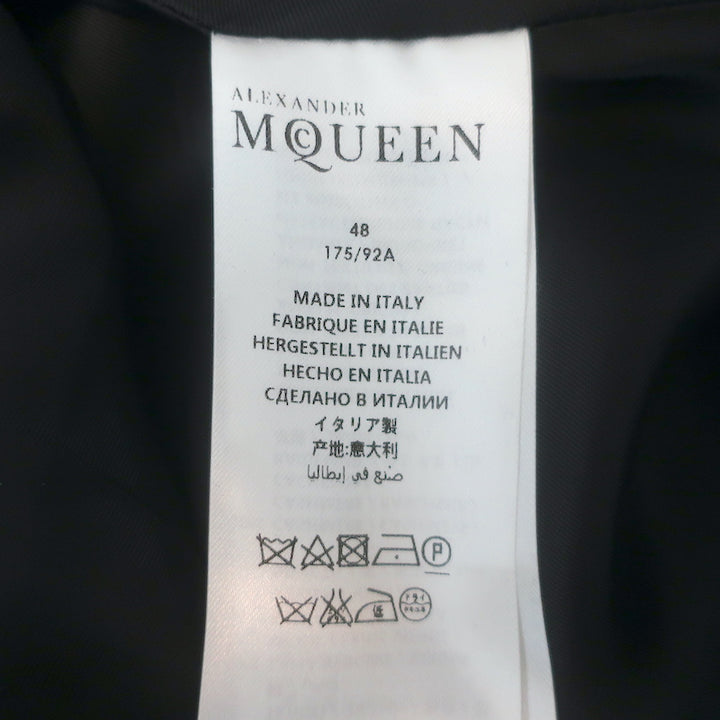 Alexander McQueen Swallow Cape Coat Black Wool-Cashmere Size 48
