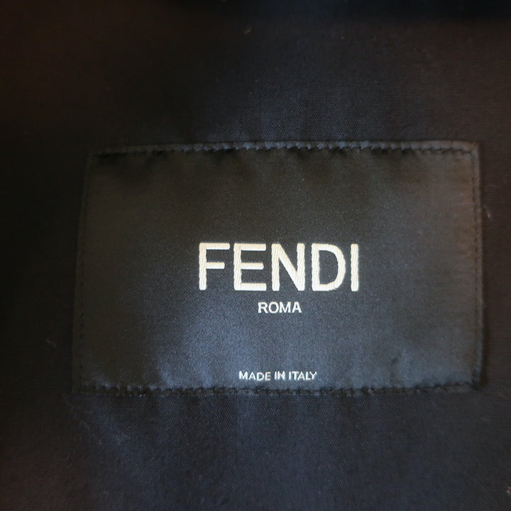Fendi Roma Amor Zucca Canvas Jacket Brown Size 54
