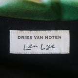 Dries Van Noten Len Lye Cartland Striped Kaftan Black/Multi Cotton One Size