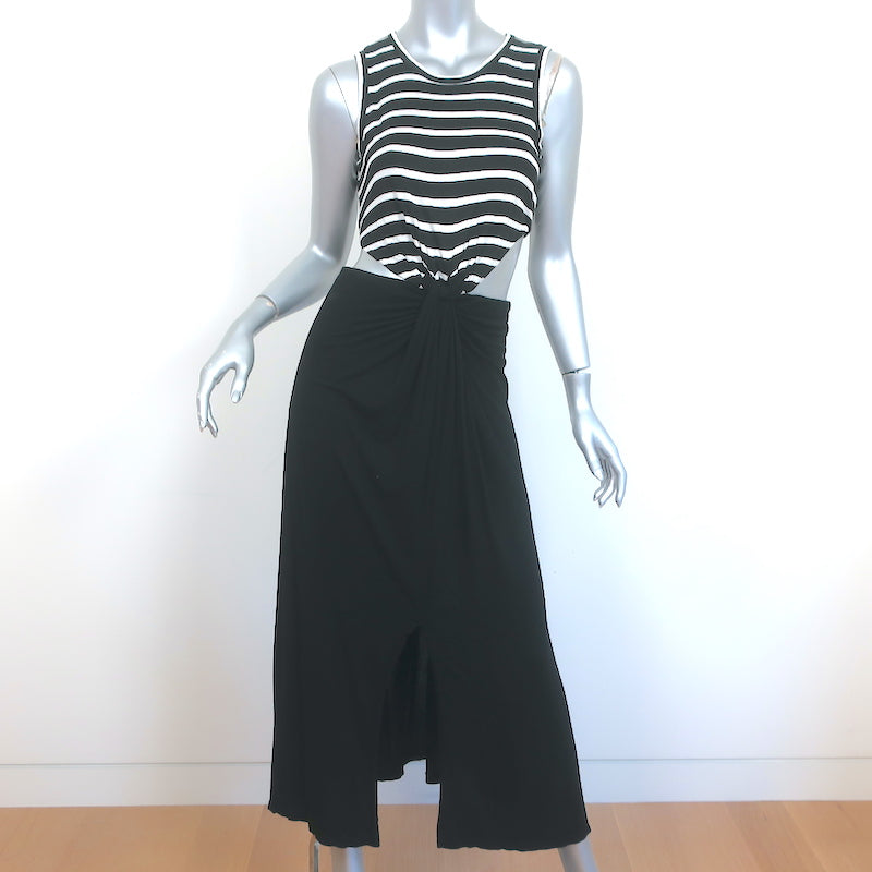 A.L.C. Cutout Maxi Dress Alejandro Black & White Striped Jersey Size S Celebrity Owned A.L.C. Cutout Maxi Dress Alejandro Black & White Striped Jersey Size S Celebrity Owned
