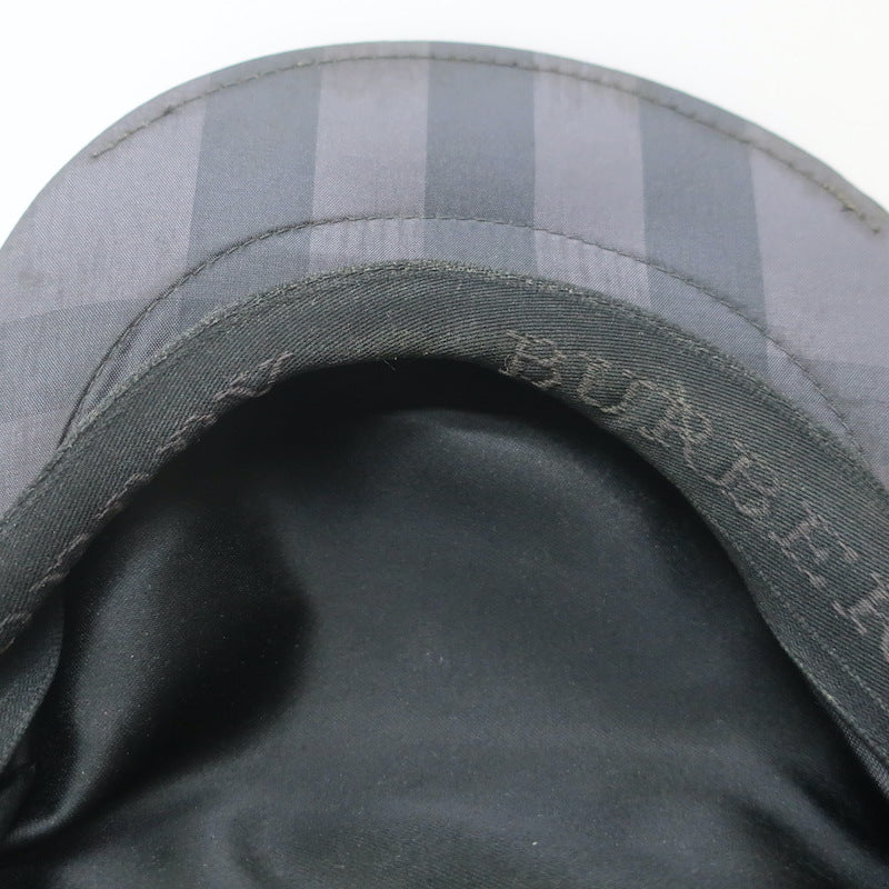 Burberry Nova Check Newsboy Cap Charcoal/Black Size Extra Large