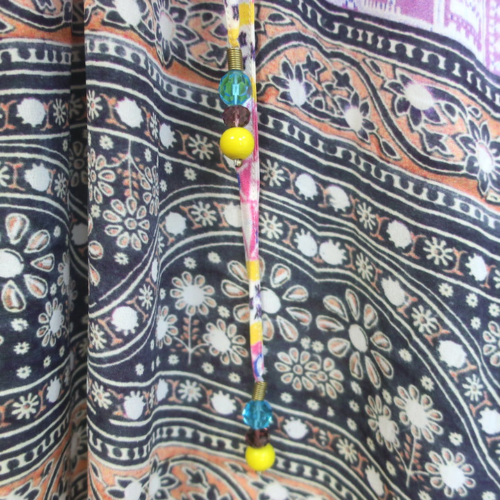Camilla Off the Shoulder High-Low Maxi Dress Purple/Multi Printed Silk Size 2